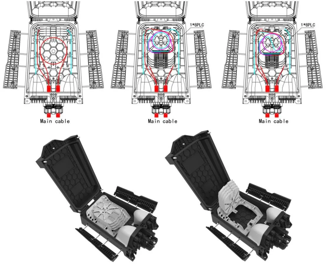 Pre-connectorized Fiber Optic Cable Distribution Box GFS-016-007C